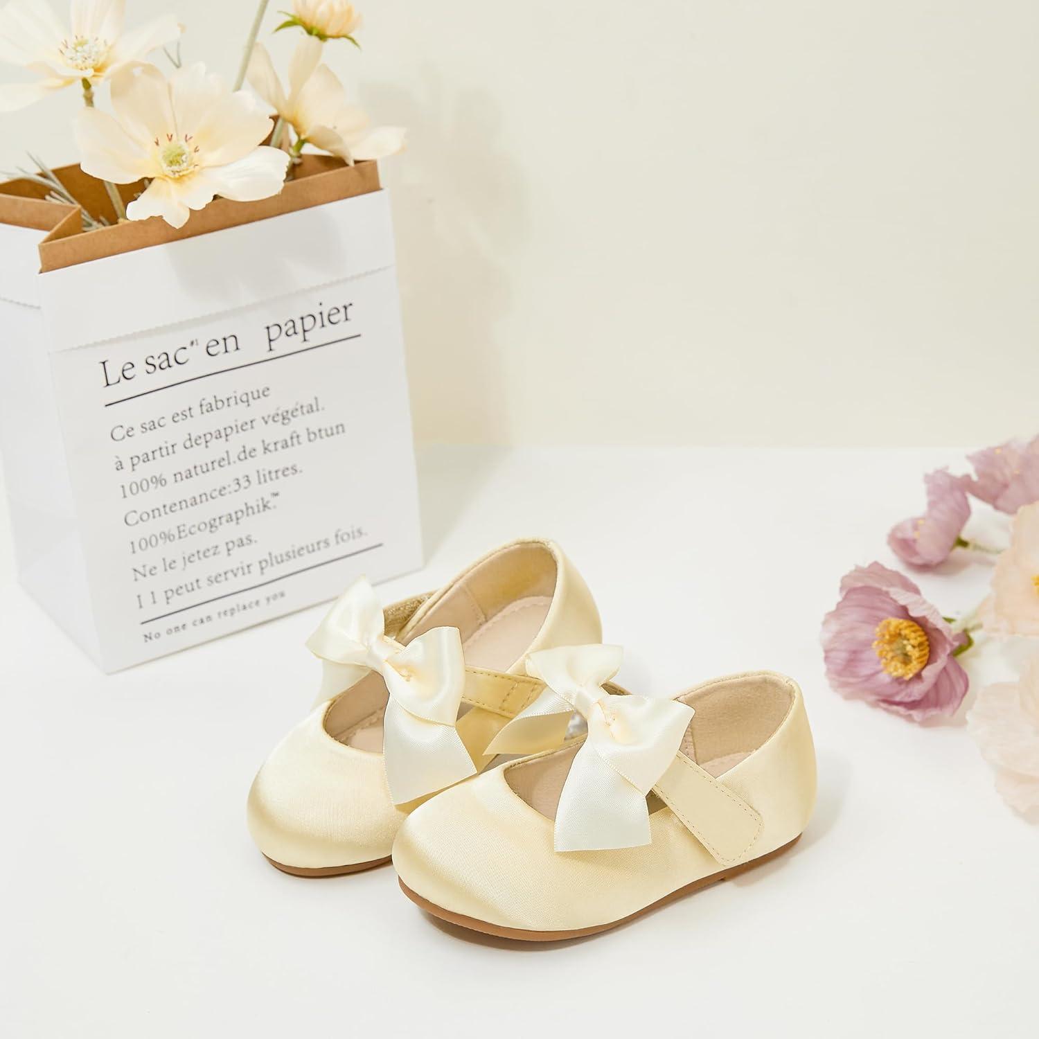 imageKolan Toddler Little Girls Mary Jane Ballet Flat Dress ShoesKf07yellow