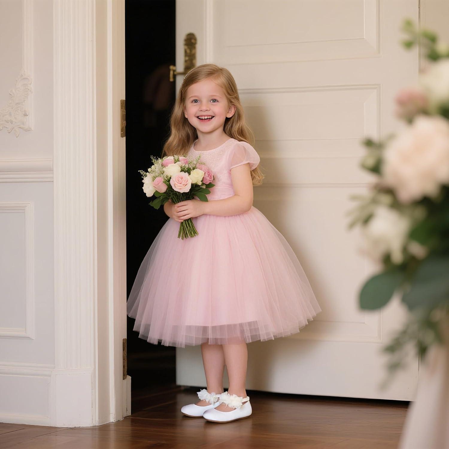 imageKolan Toddler Little Girls Mary Jane Ballet Flat Dress ShoesKf08 White