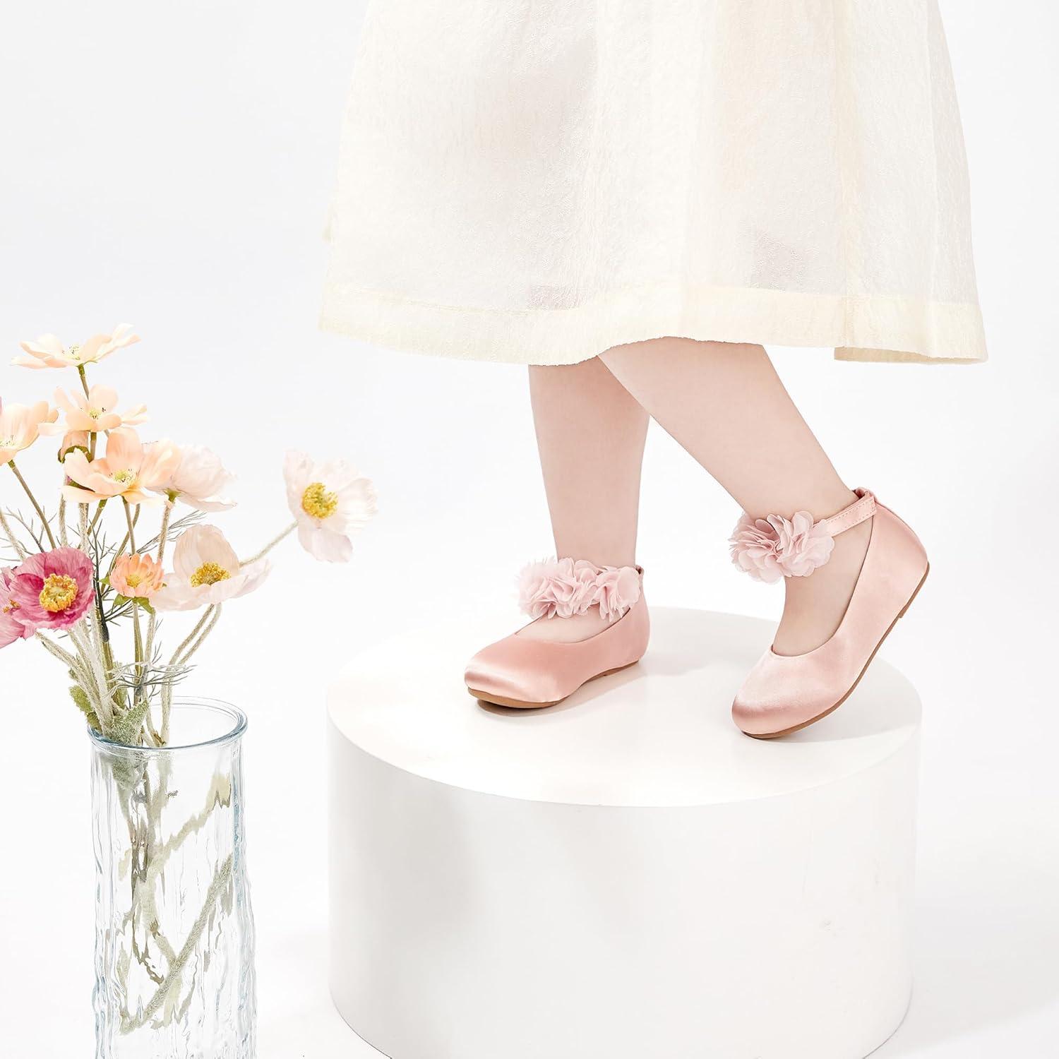 imageKolan Toddler Little Girls Mary Jane Ballet Flat Dress ShoesKf08 Yellow