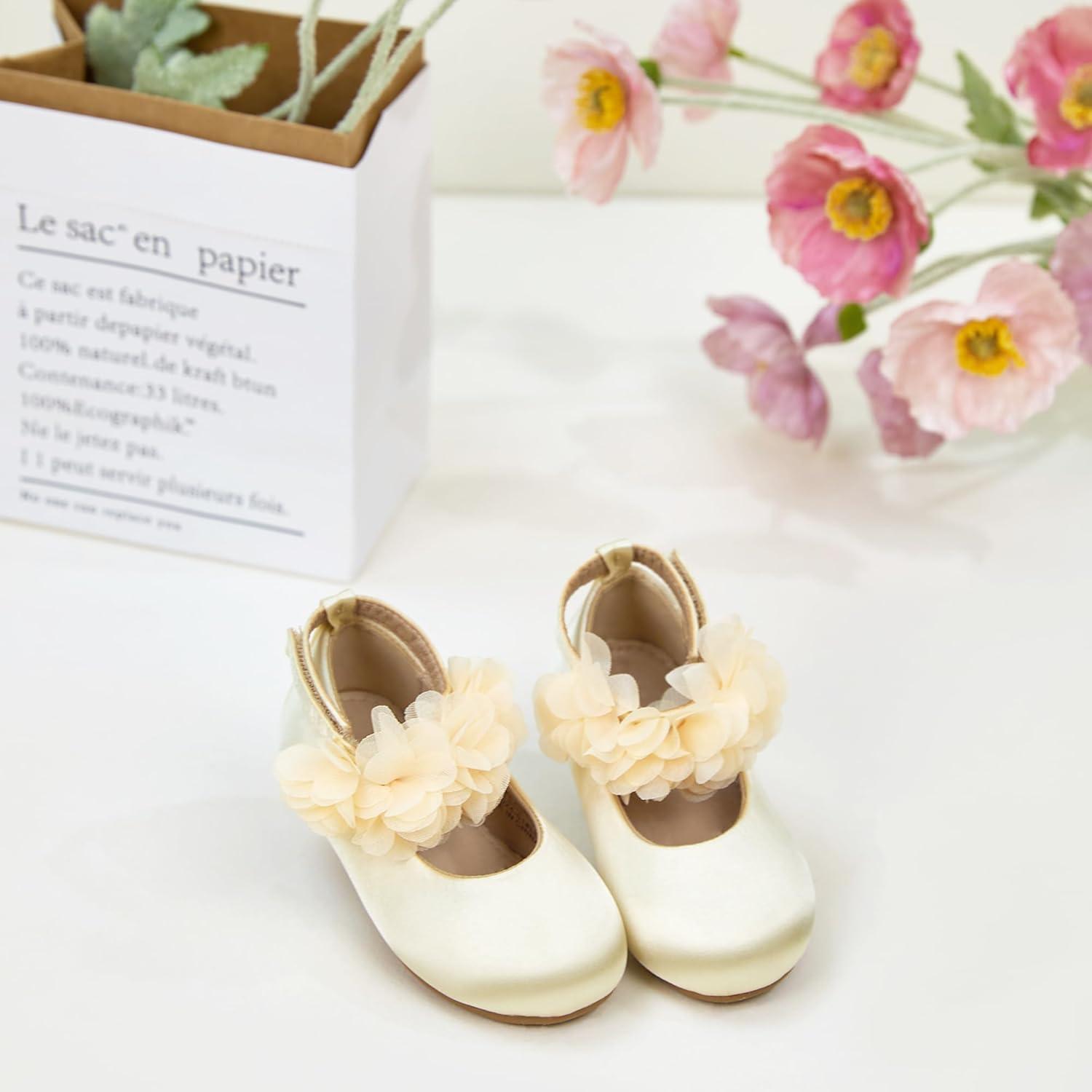 imageKolan Toddler Little Girls Mary Jane Ballet Flat Dress ShoesKf08 Yellow