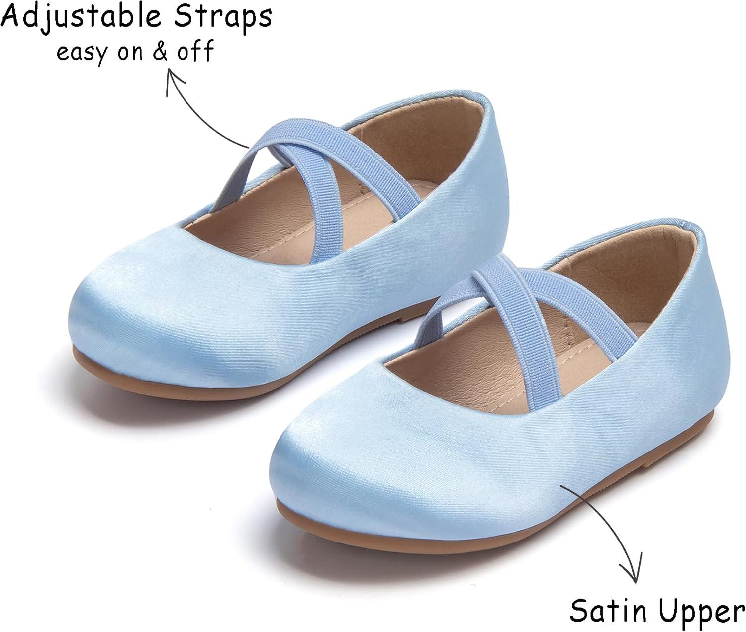 imageKolan Toddler Little Girls Mary Jane Ballet Flat Dress ShoesKf09blue