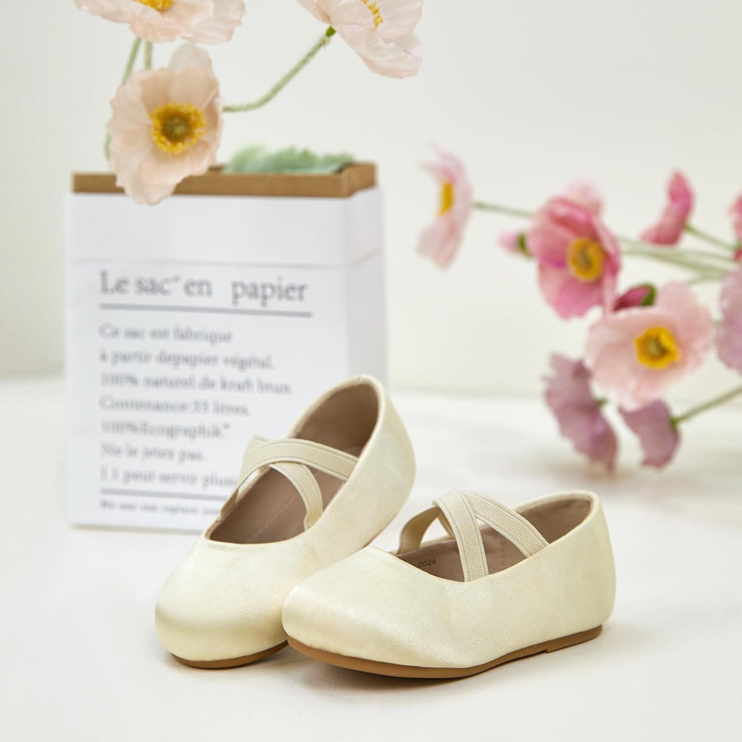 imageKolan Toddler Little Girls Mary Jane Ballet Flat Dress ShoesKf09gold