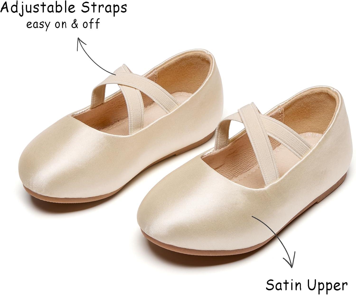 imageKolan Toddler Little Girls Mary Jane Ballet Flat Dress ShoesKf09gold