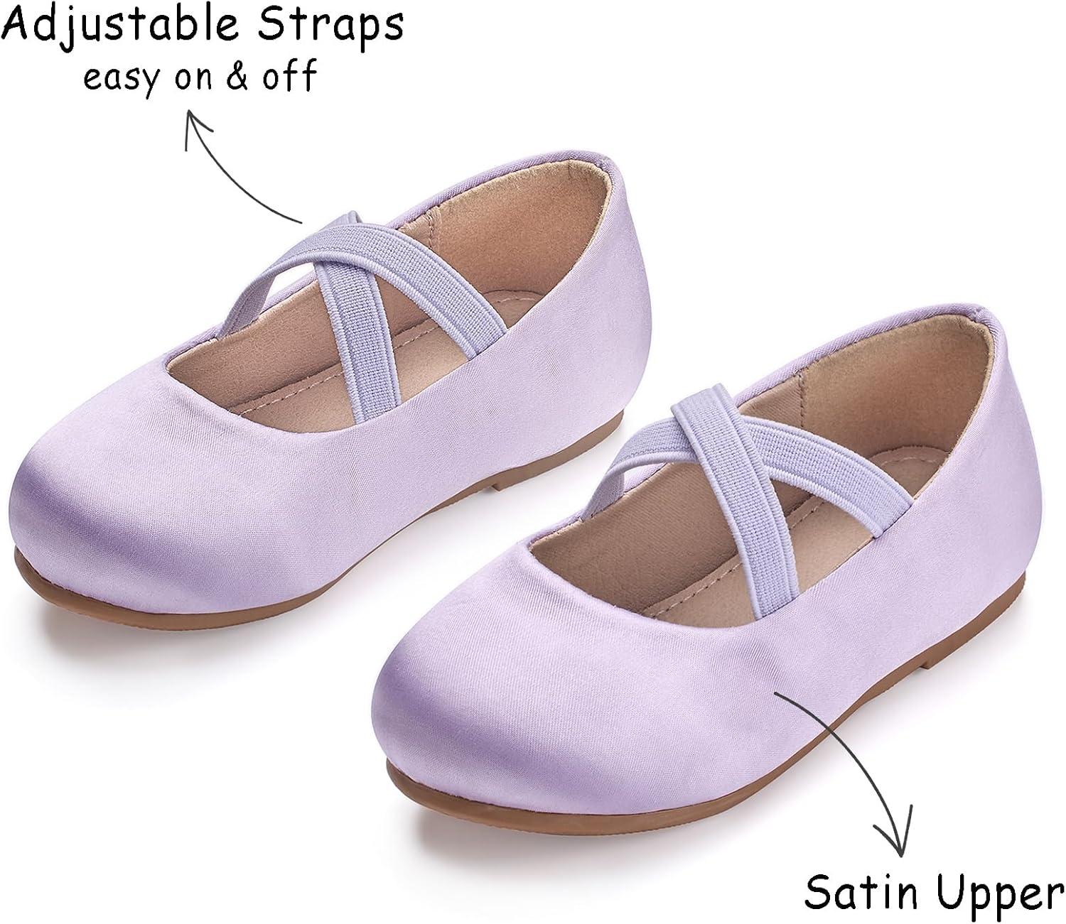 imageKolan Toddler Little Girls Mary Jane Ballet Flat Dress ShoesKf09purple