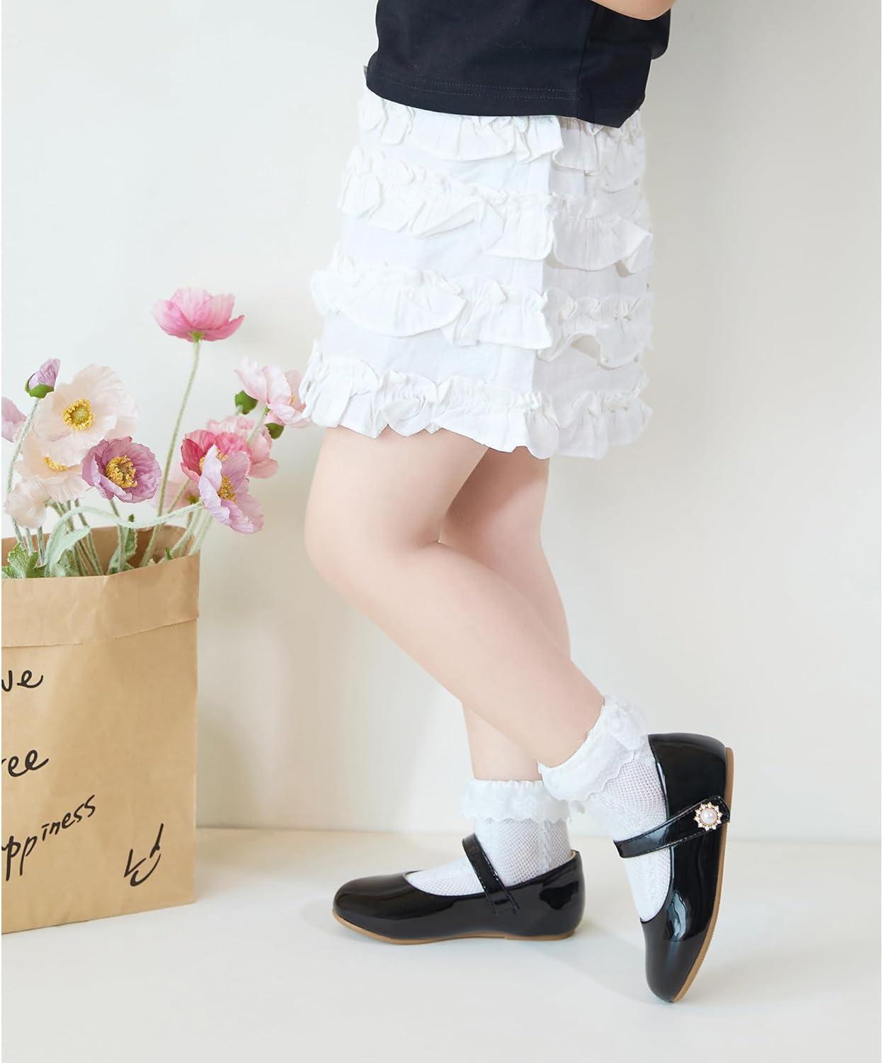 imageKolan Toddler Little Girls Mary Jane Ballet Flat Dress ShoesKf11black