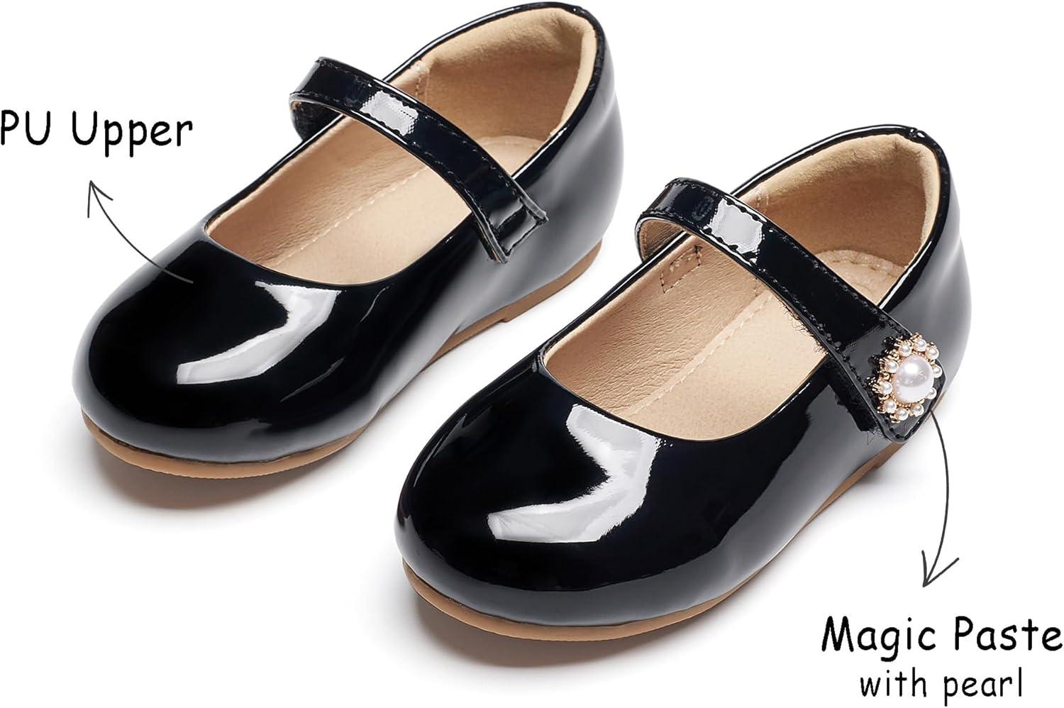 imageKolan Toddler Little Girls Mary Jane Ballet Flat Dress ShoesKf11black
