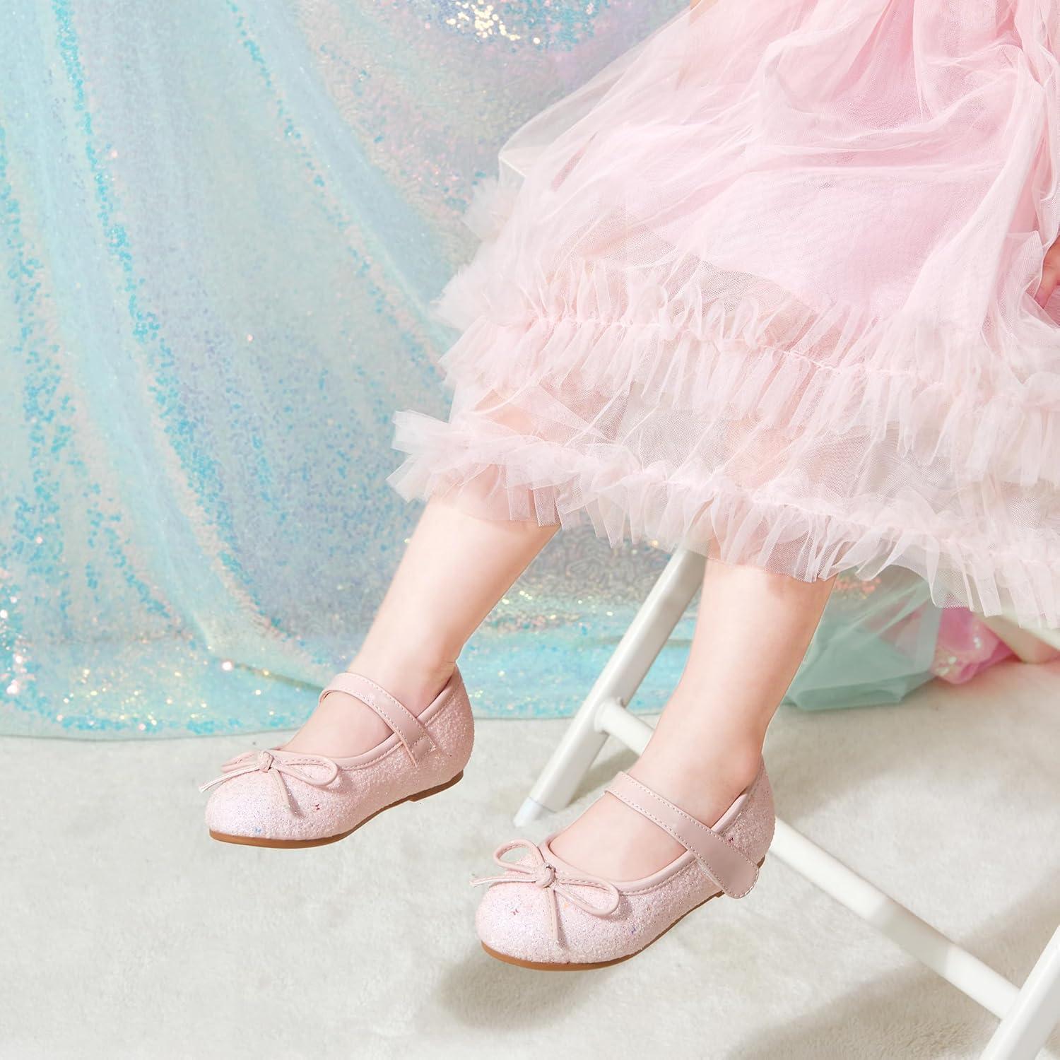 imageKolan Toddler Little Girls Mary Jane Ballet Flat Dress ShoesKf12light Pink