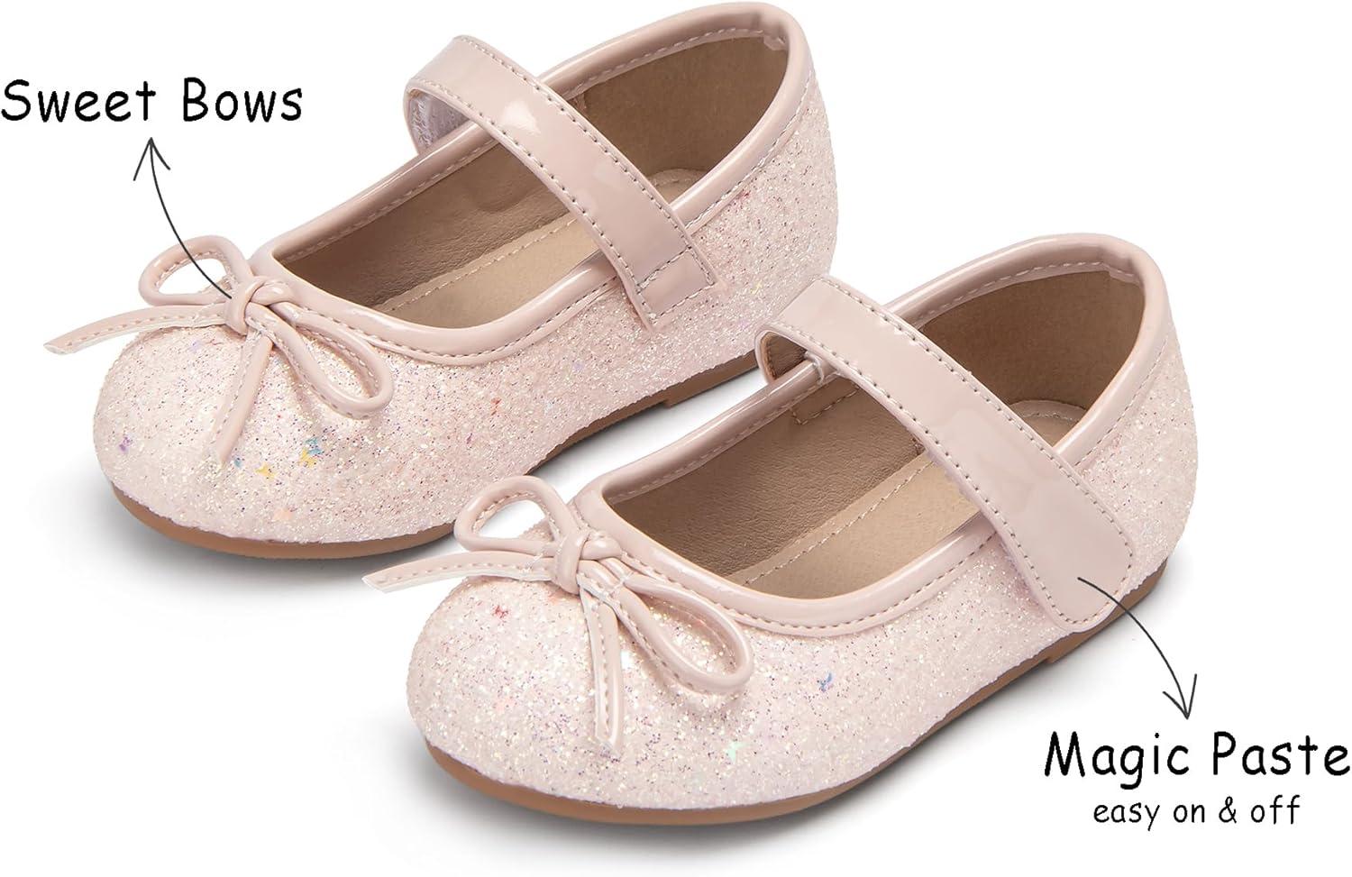 imageKolan Toddler Little Girls Mary Jane Ballet Flat Dress ShoesKf12light Pink