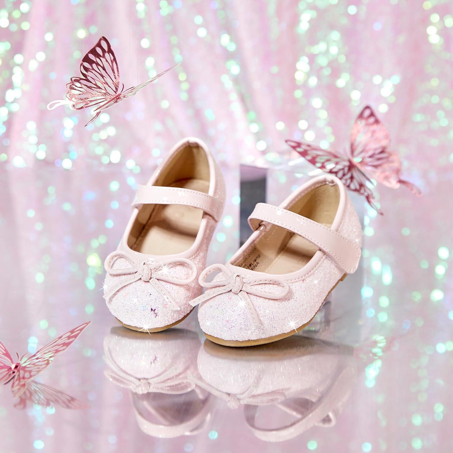 imageKolan Toddler Little Girls Mary Jane Ballet Flat Dress ShoesKf12light Pink