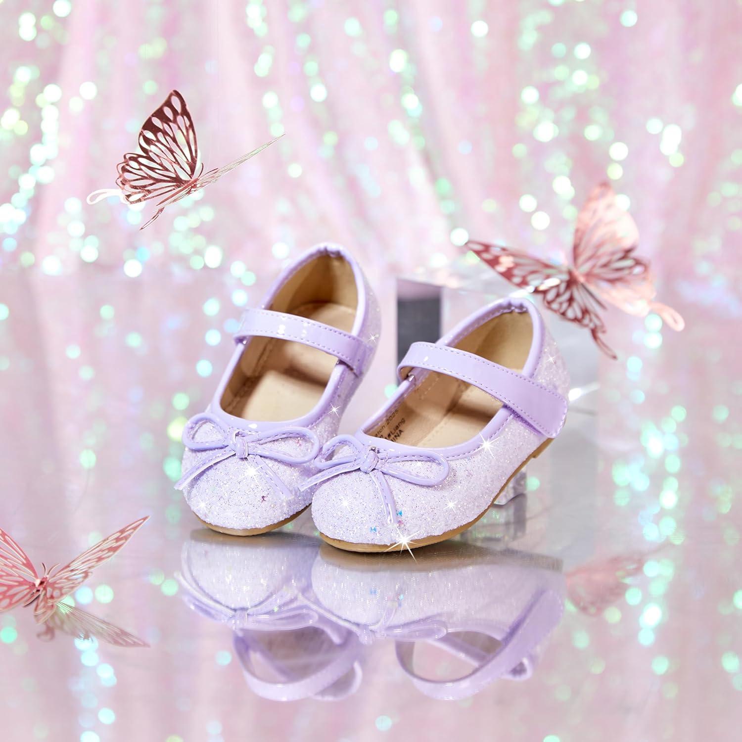 imageKolan Toddler Little Girls Mary Jane Ballet Flat Dress ShoesKf12light Purple