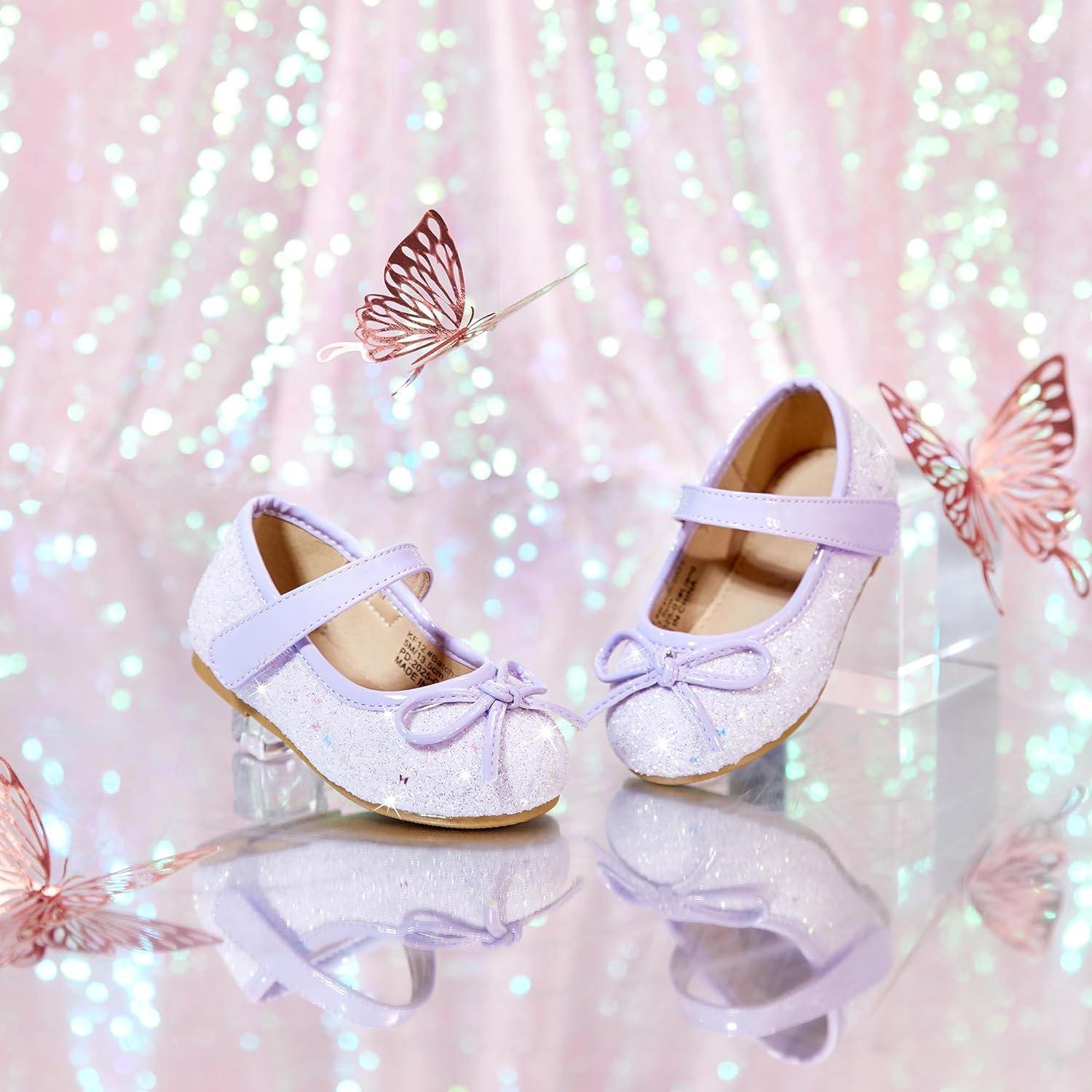 imageKolan Toddler Little Girls Mary Jane Ballet Flat Dress ShoesKf12light Purple