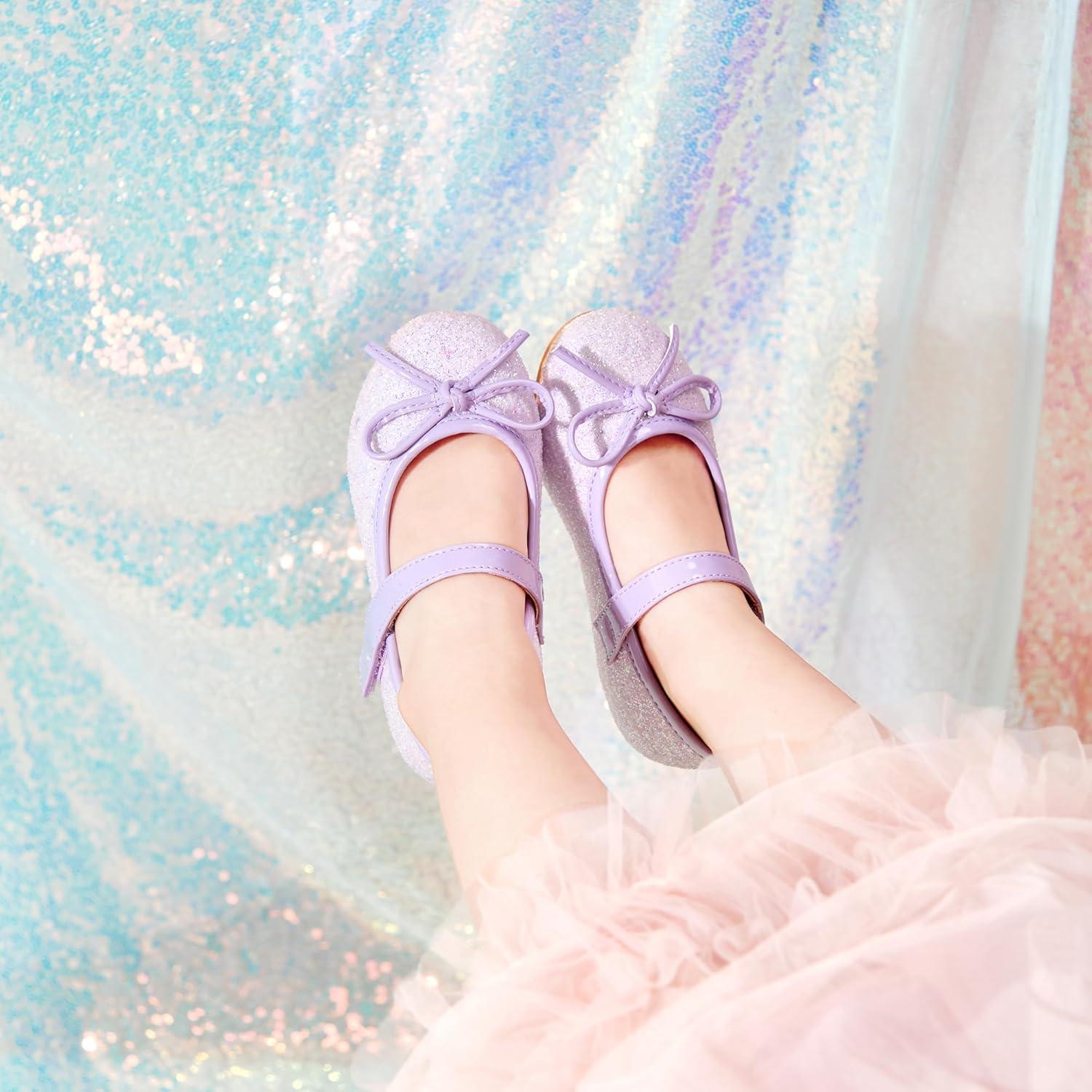 imageKolan Toddler Little Girls Mary Jane Ballet Flat Dress ShoesKf12light Purple