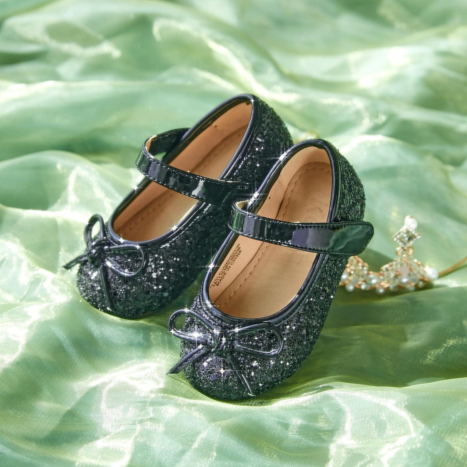 imageKolan Toddler Little Girls Mary Jane Ballet Flat Dress ShoesKf701black