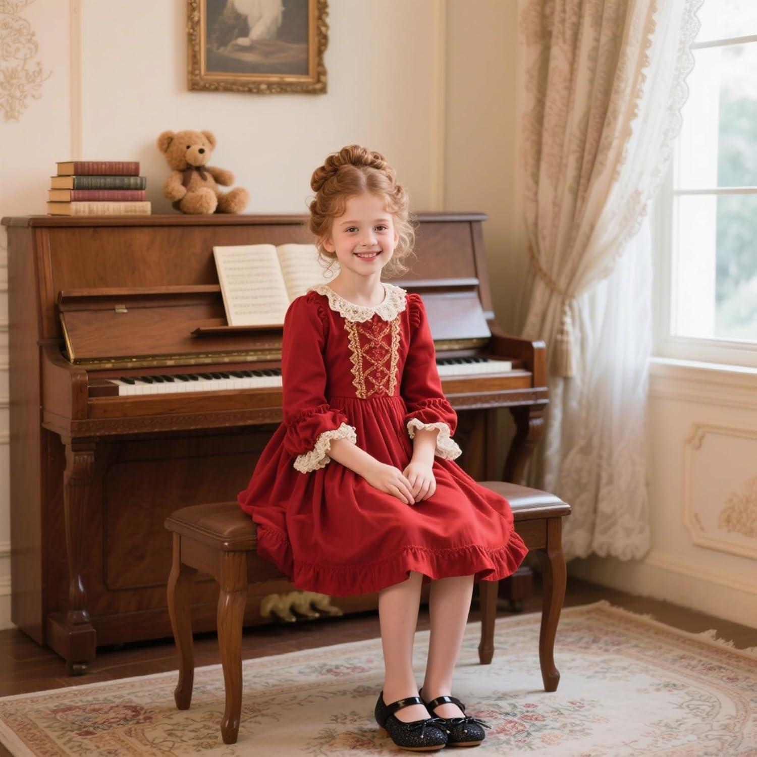 imageKolan Toddler Little Girls Mary Jane Ballet Flat Dress ShoesKf701black