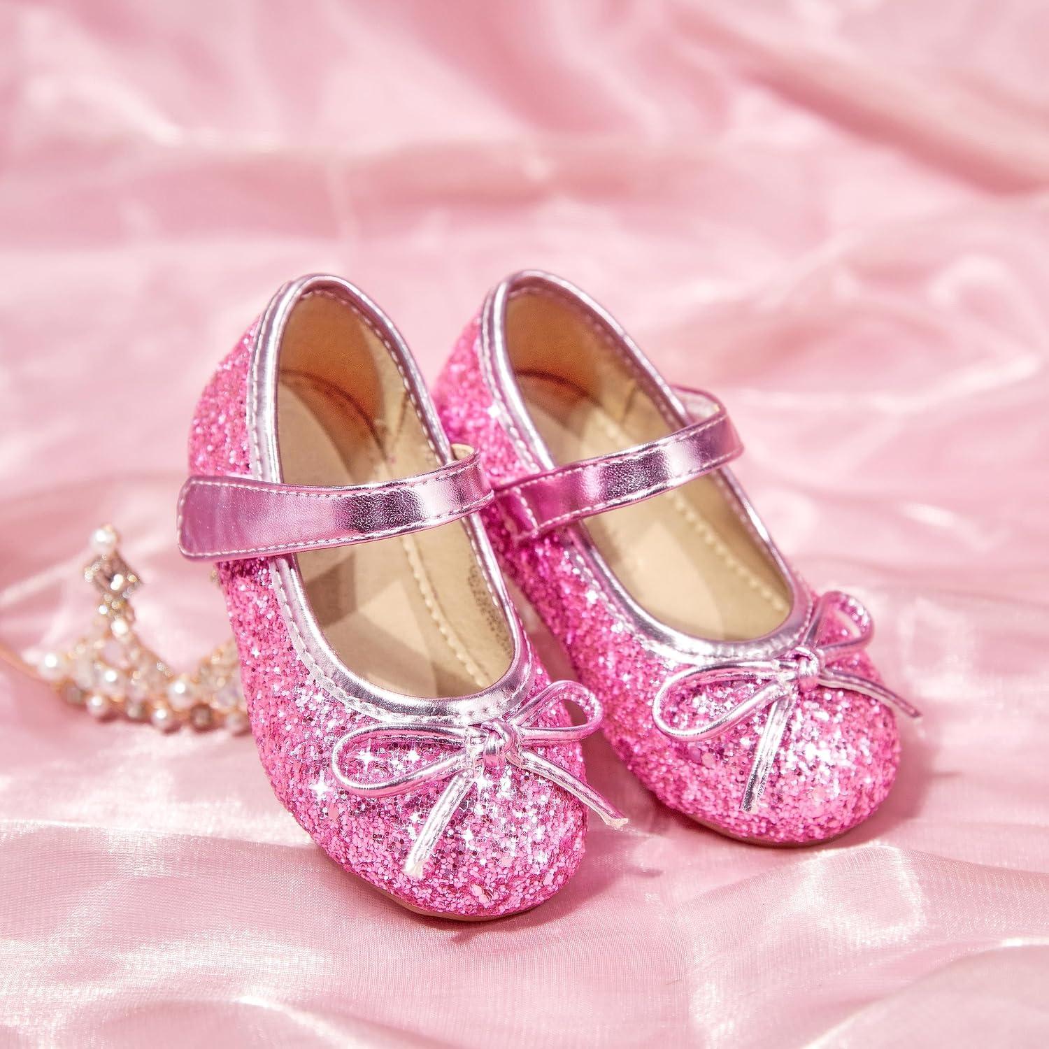 imageKolan Toddler Little Girls Mary Jane Ballet Flat Dress ShoesKf701pink