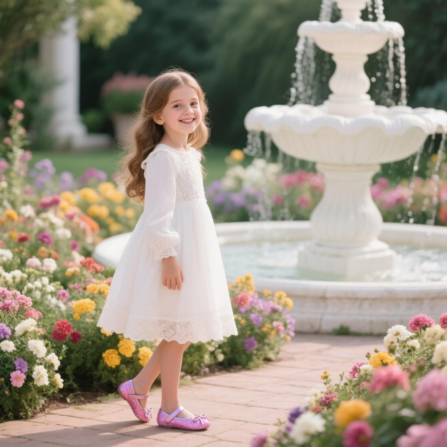 imageKolan Toddler Little Girls Mary Jane Ballet Flat Dress ShoesKf701pink