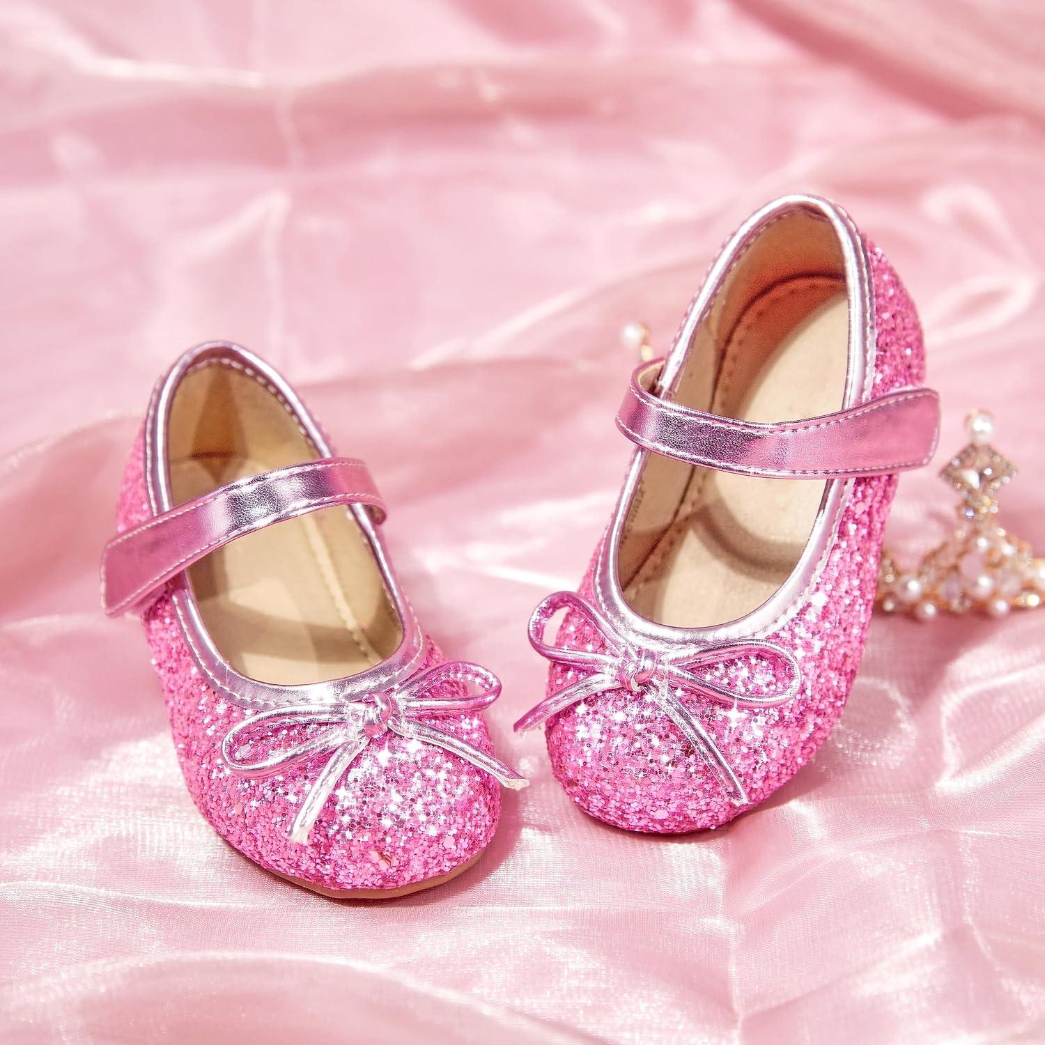 imageKolan Toddler Little Girls Mary Jane Ballet Flat Dress ShoesKf701pink