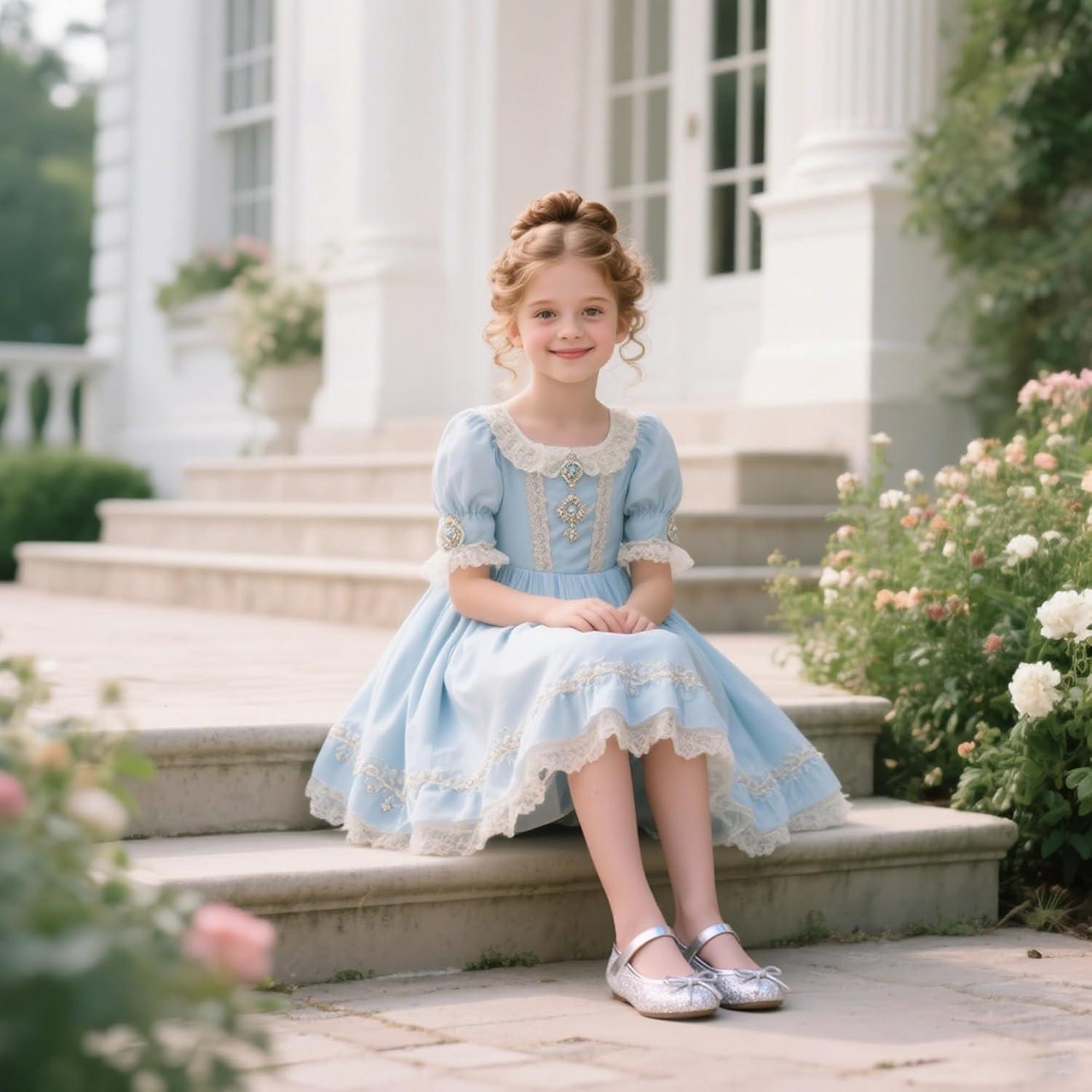 imageKolan Toddler Little Girls Mary Jane Ballet Flat Dress ShoesKf701silver