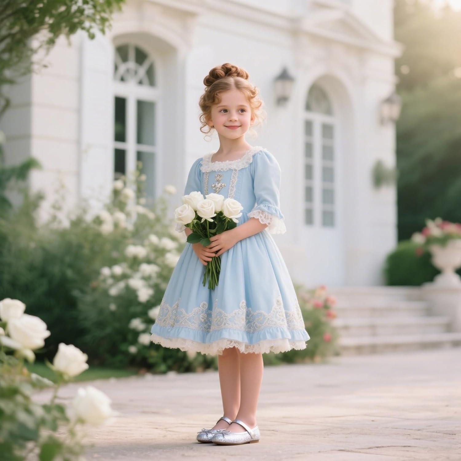 imageKolan Toddler Little Girls Mary Jane Ballet Flat Dress ShoesKf701silver