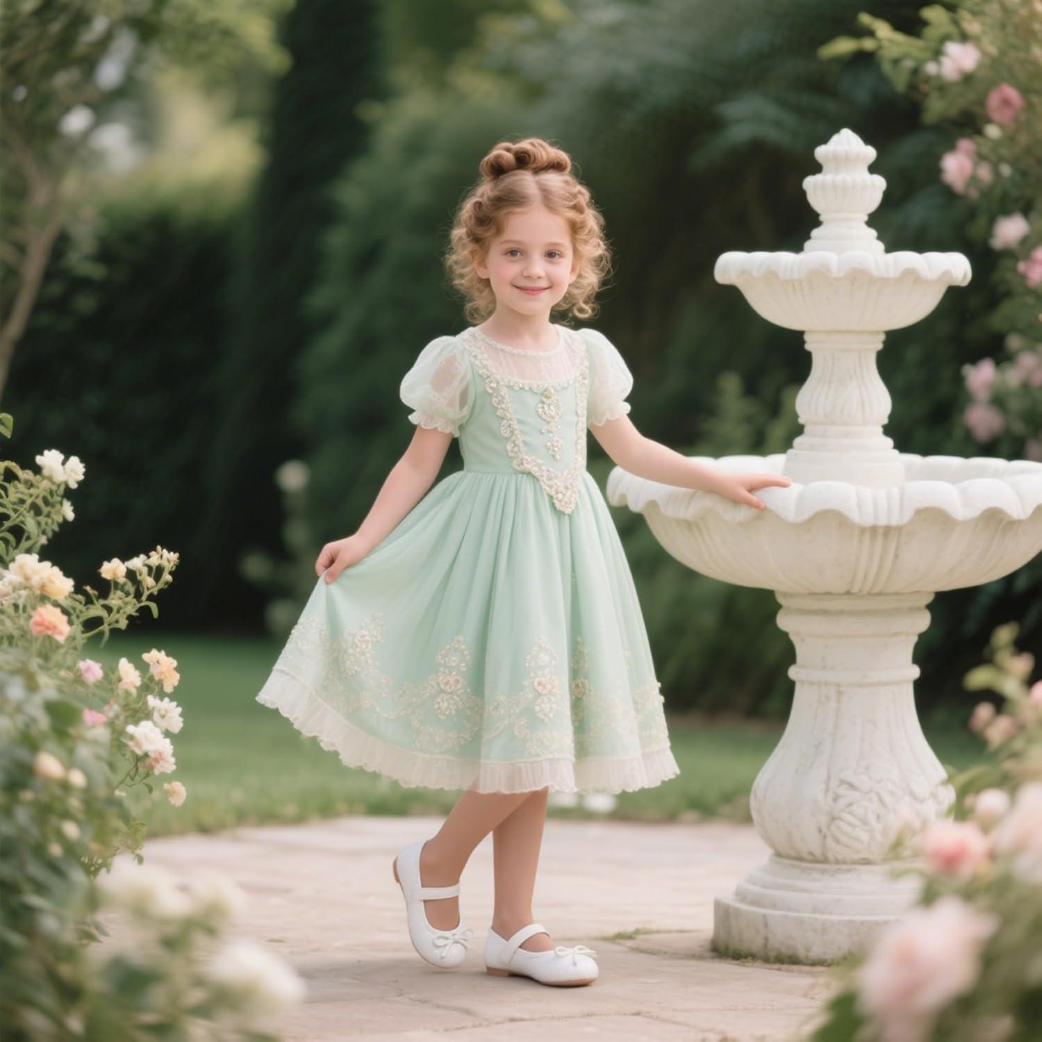 imageKolan Toddler Little Girls Mary Jane Ballet Flat Dress ShoesKf701white