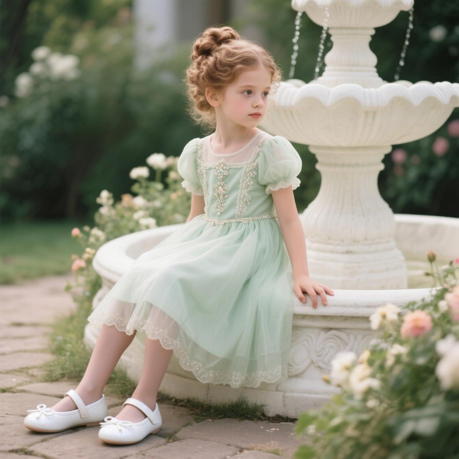 imageKolan Toddler Little Girls Mary Jane Ballet Flat Dress ShoesKf701white