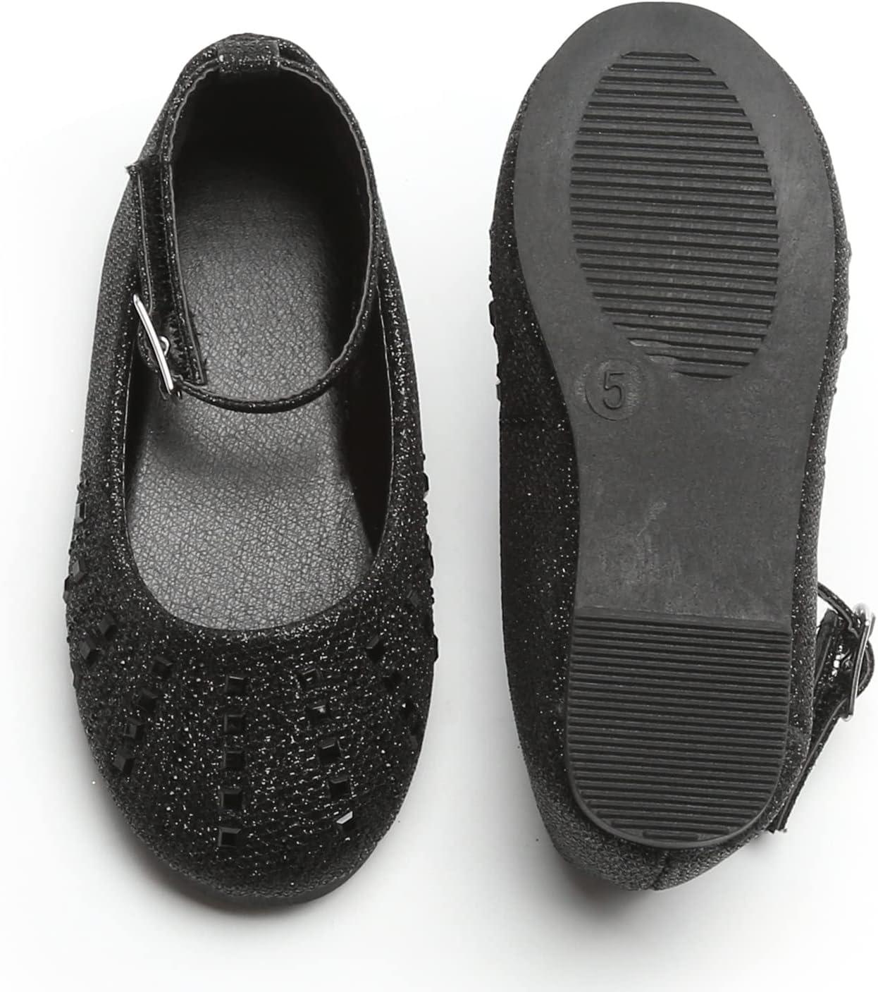 imageKolan Toddler Little Girls Mary Jane Ballet Flat Dress ShoesKh21black