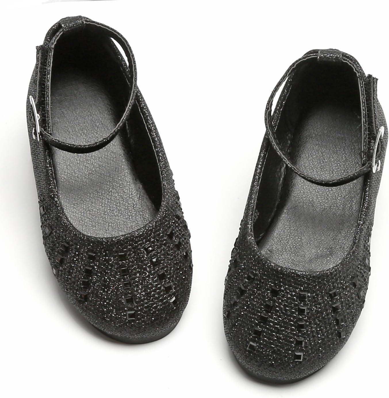 imageKolan Toddler Little Girls Mary Jane Ballet Flat Dress ShoesKh21black