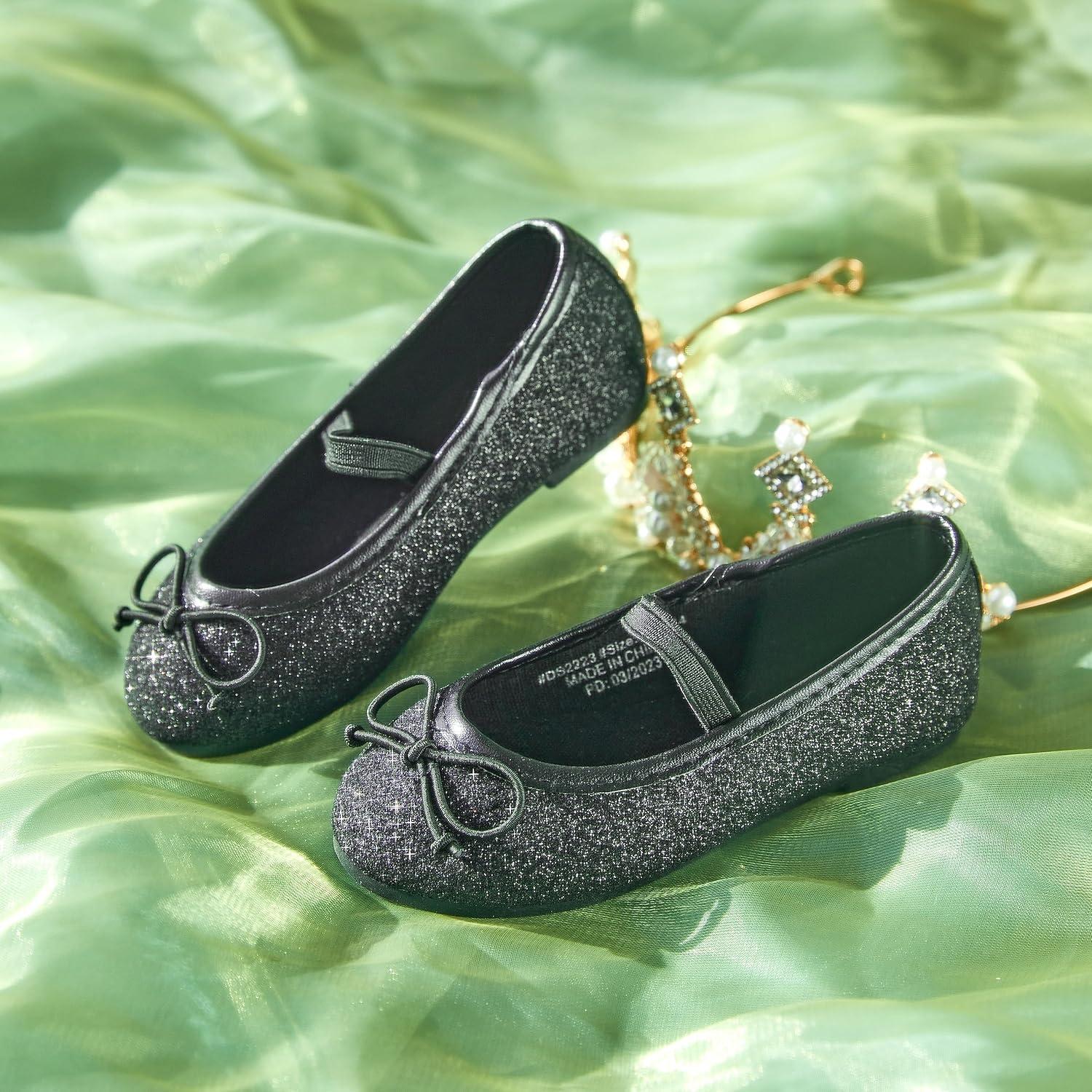 imageKolan Toddler Little Girls Mary Jane Ballet Flat Dress ShoesKh23black