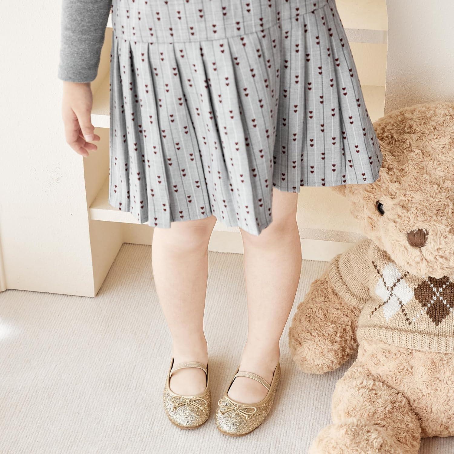 imageKolan Toddler Little Girls Mary Jane Ballet Flat Dress ShoesKh23gold