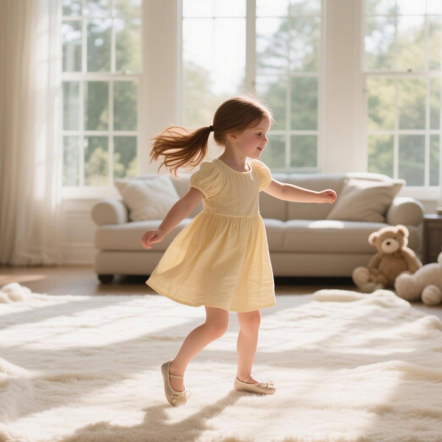 imageKolan Toddler Little Girls Mary Jane Ballet Flat Dress ShoesKh23gold