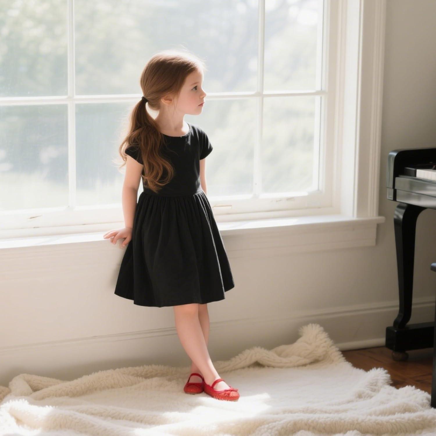 imageKolan Toddler Little Girls Mary Jane Ballet Flat Dress ShoesKh23red