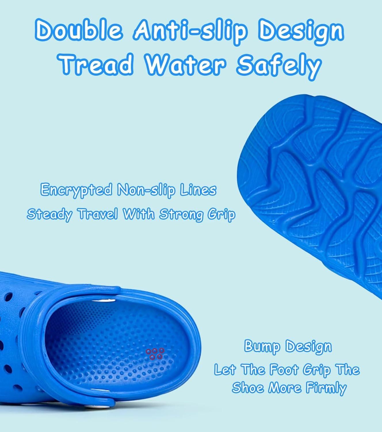 imageToddler Kids Garden Clog Slip On Slide Sandals Beach Water ShoesKlein Blue