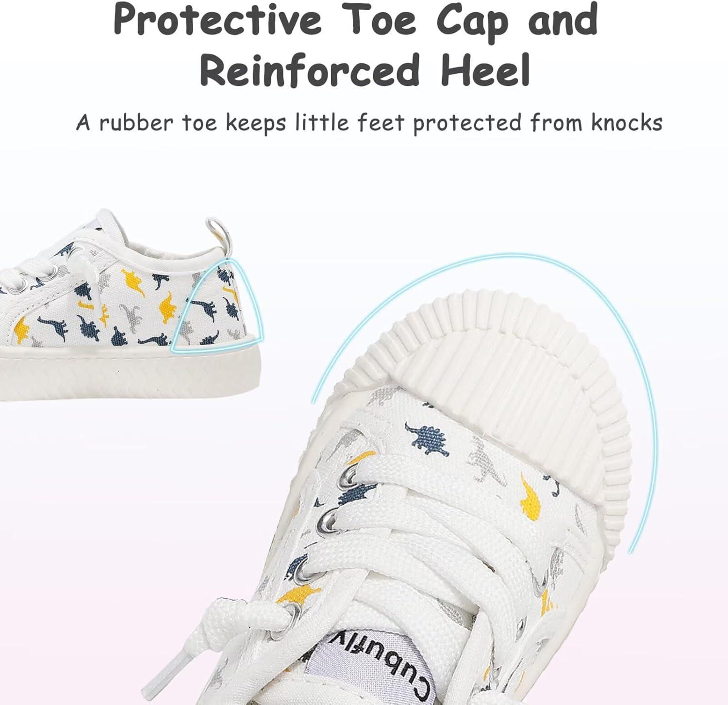 imageToddler Shoes Boys Girls Slip On Canvas SneakersDinosaur