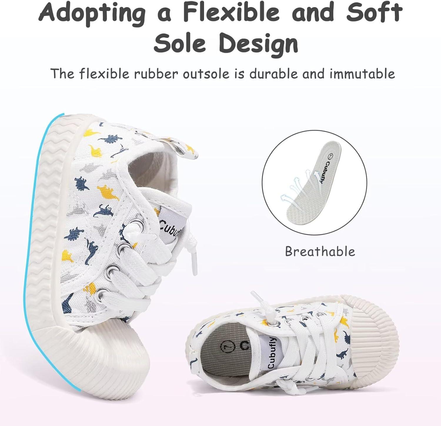 imageToddler Shoes Boys Girls Slip On Canvas SneakersDinosaur