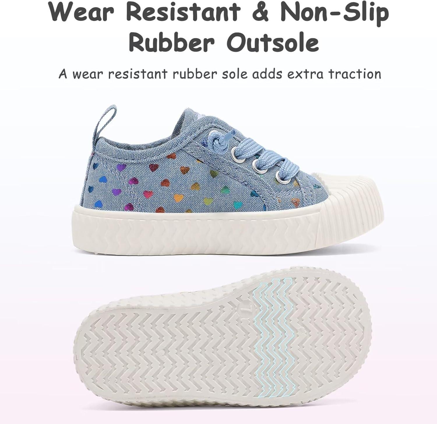 imageToddler Shoes Boys Girls Slip On Canvas SneakersHeart