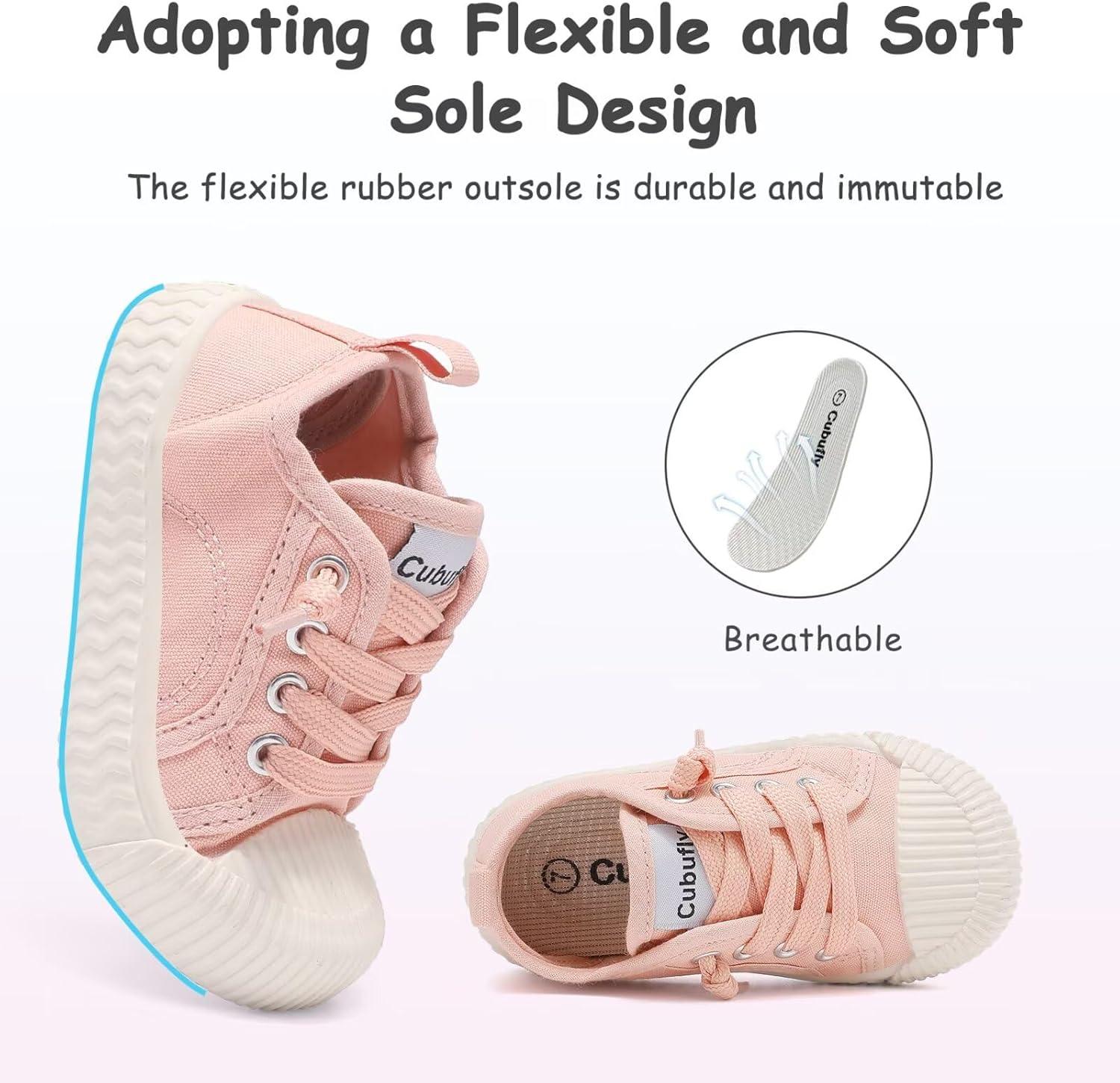 imageToddler Shoes Boys Girls Slip On Canvas SneakersPink