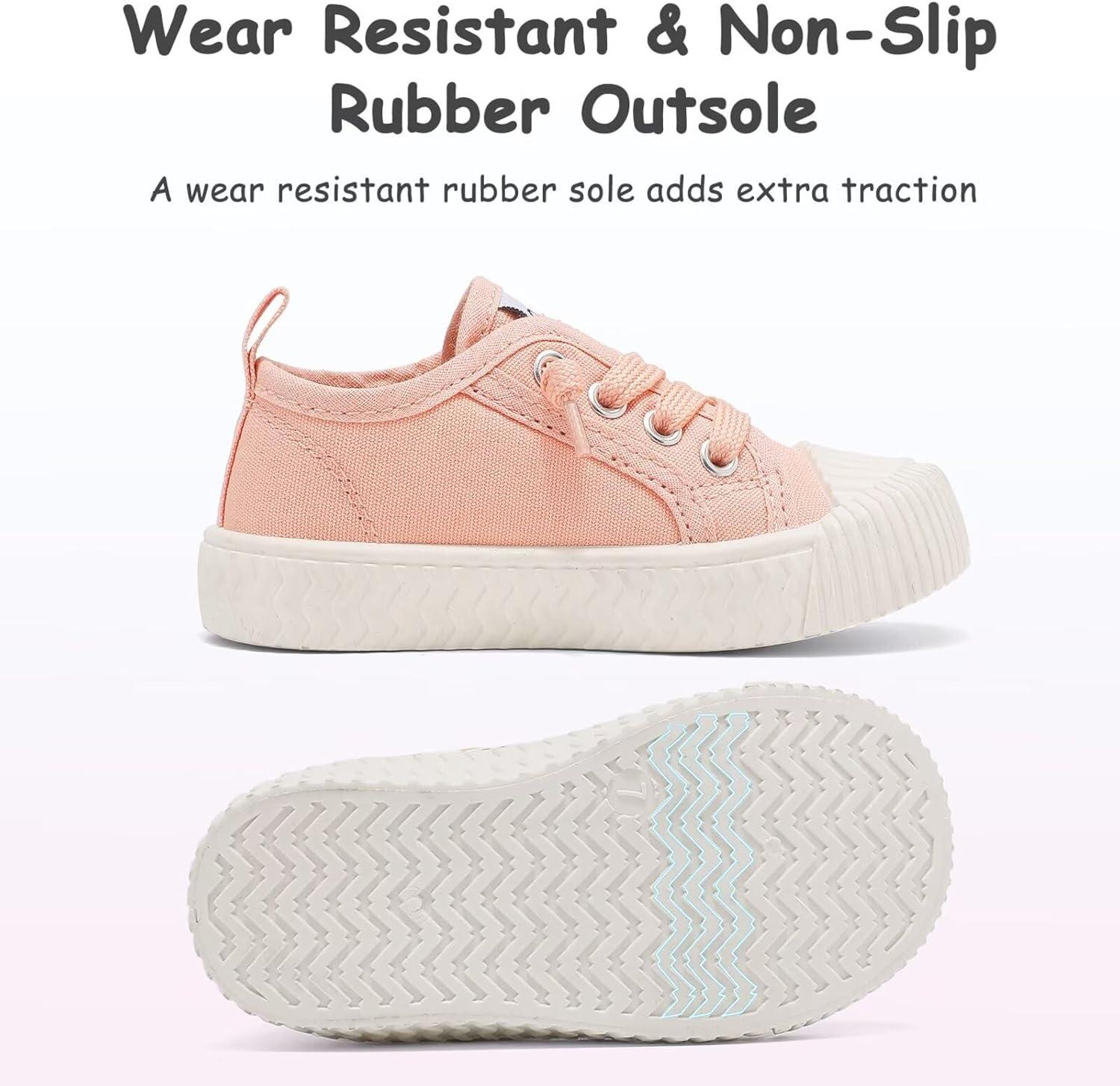 imageToddler Shoes Boys Girls Slip On Canvas SneakersPink