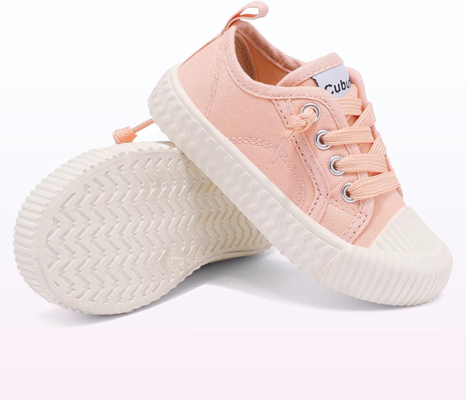 imageToddler Shoes Boys Girls Slip On Canvas SneakersPink