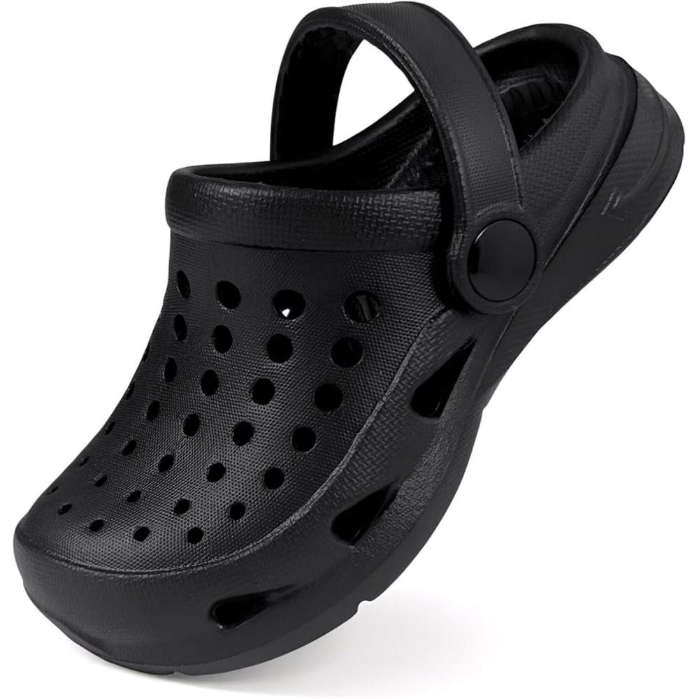 imageCubufly Kid Garden Clogs Slip on Water Shoes Children Sandals for Indoor OutdoorToddlerLittle KidsBig KidsBlack