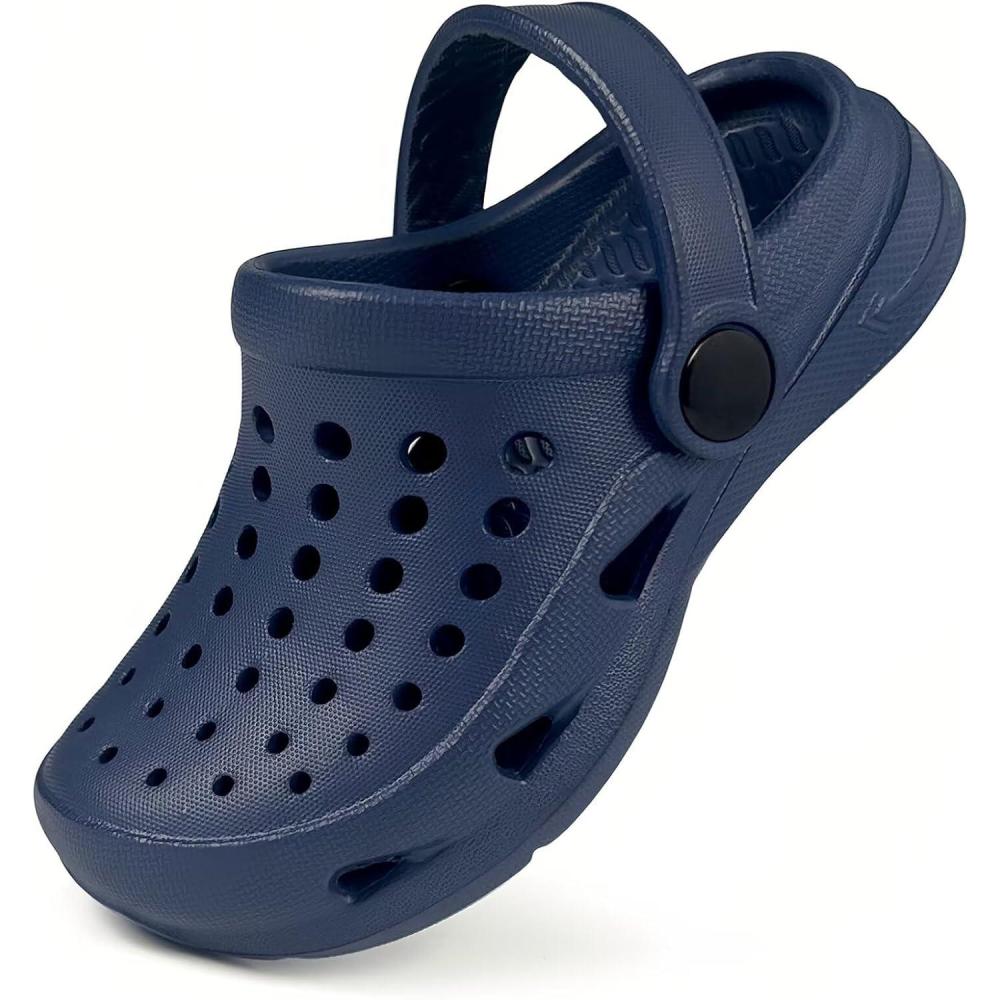 imageCubufly Kid Garden Clogs Slip on Water Shoes Children Sandals for Indoor OutdoorToddlerLittle KidsBig KidsDark Blue