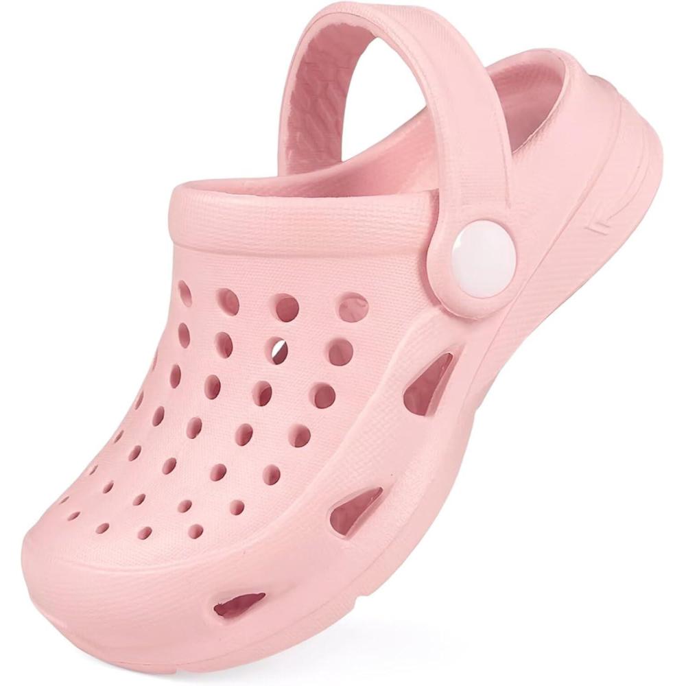 imageCubufly Kid Garden Clogs Slip on Water Shoes Children Sandals for Indoor OutdoorToddlerLittle KidsBig KidsPink