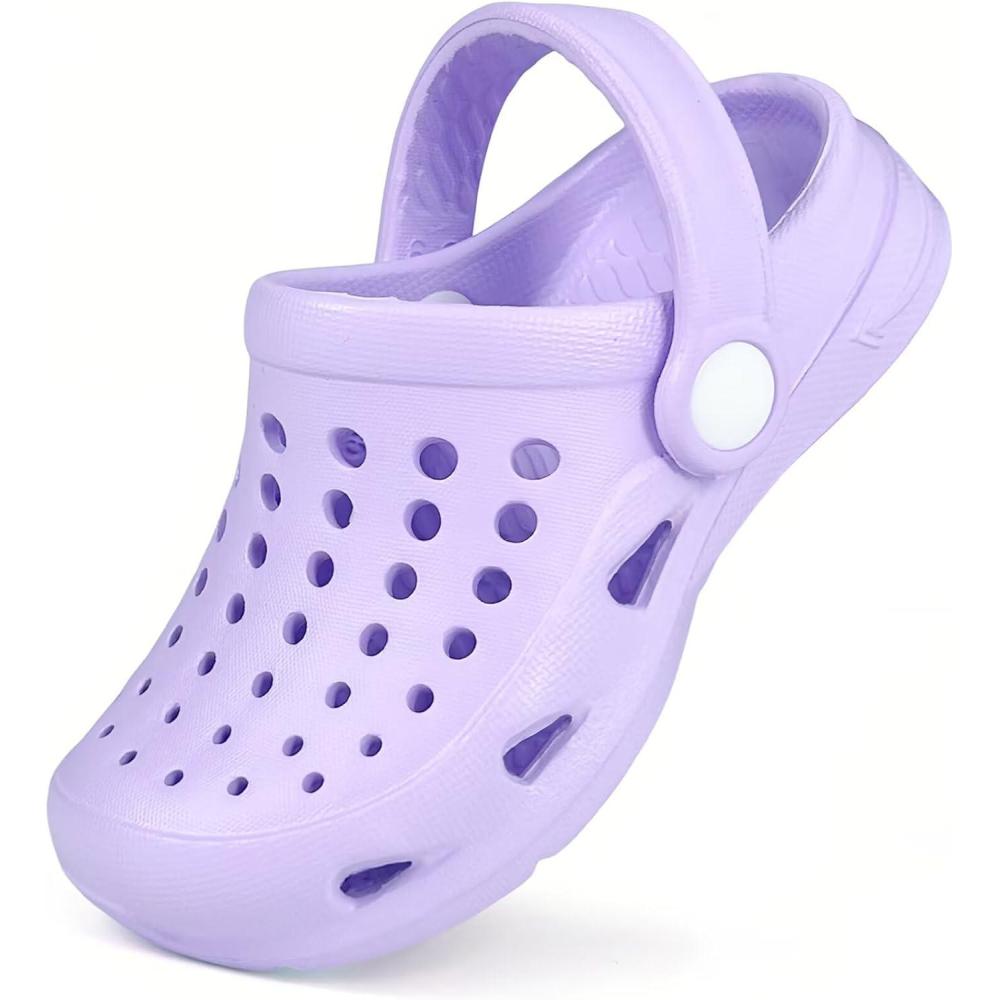 imageCubufly Kid Garden Clogs Slip on Water Shoes Children Sandals for Indoor OutdoorToddlerLittle KidsBig KidsPurple