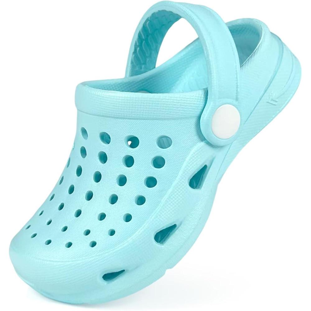 imageCubufly Kid Garden Clogs Slip on Water Shoes Children Sandals for Indoor OutdoorToddlerLittle KidsBig KidsWater Blue
