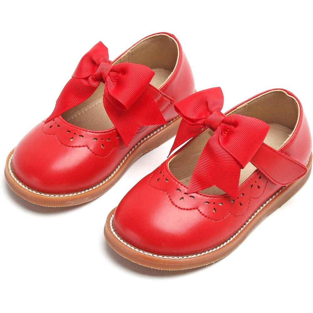 imageKolan Todder Little Girls Oxford Shoes Mary Jane TStrap School Uniform Party Dress Flat ShoesKe01red