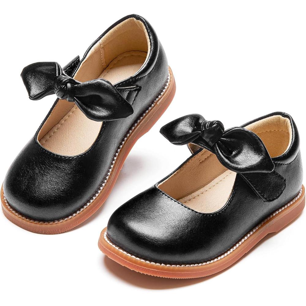 imageKolan Todder Little Girls Oxford Shoes Mary Jane TStrap School Uniform Party Dress Flat ShoesKe05black