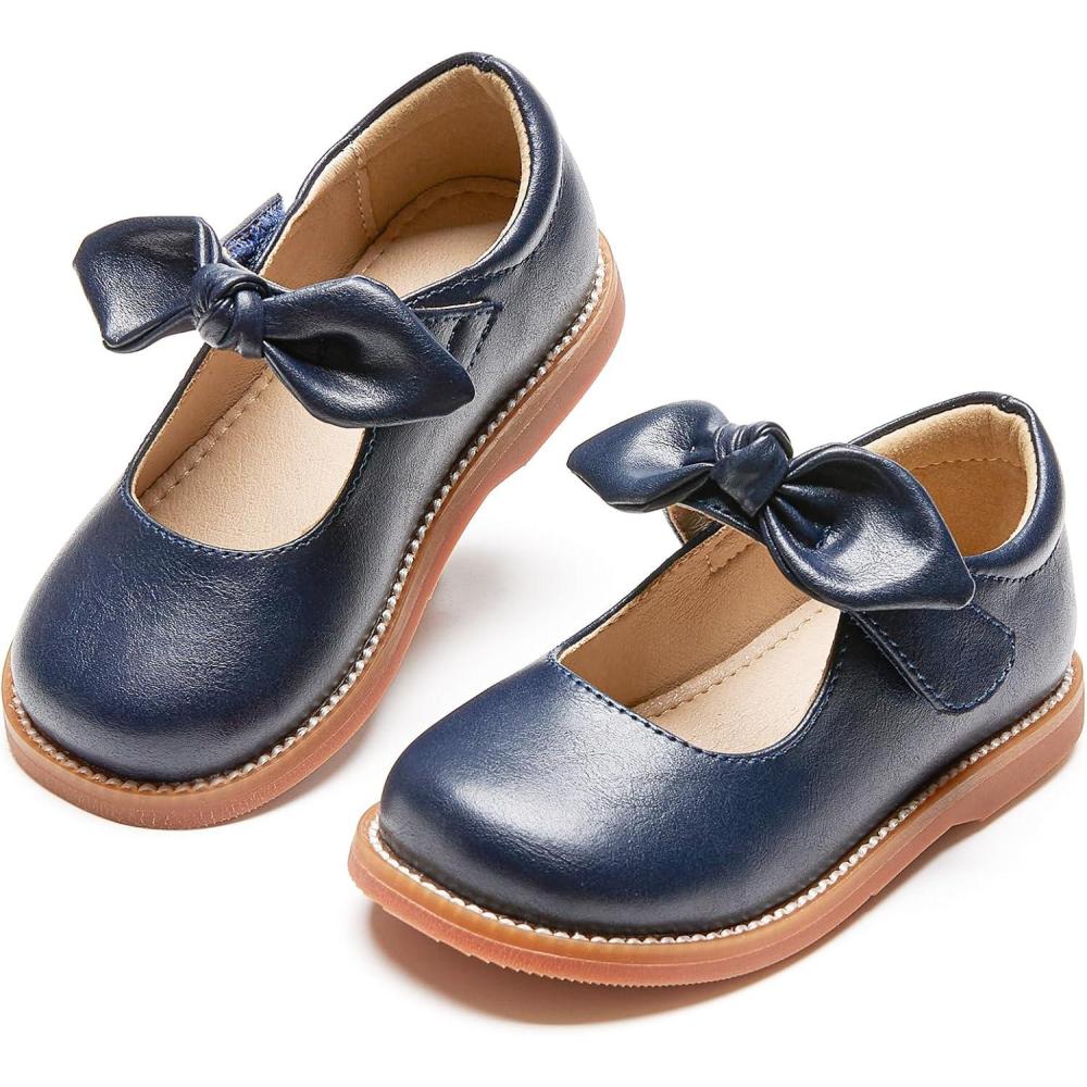 imageKolan Todder Little Girls Oxford Shoes Mary Jane TStrap School Uniform Party Dress Flat ShoesKe05navy Blue