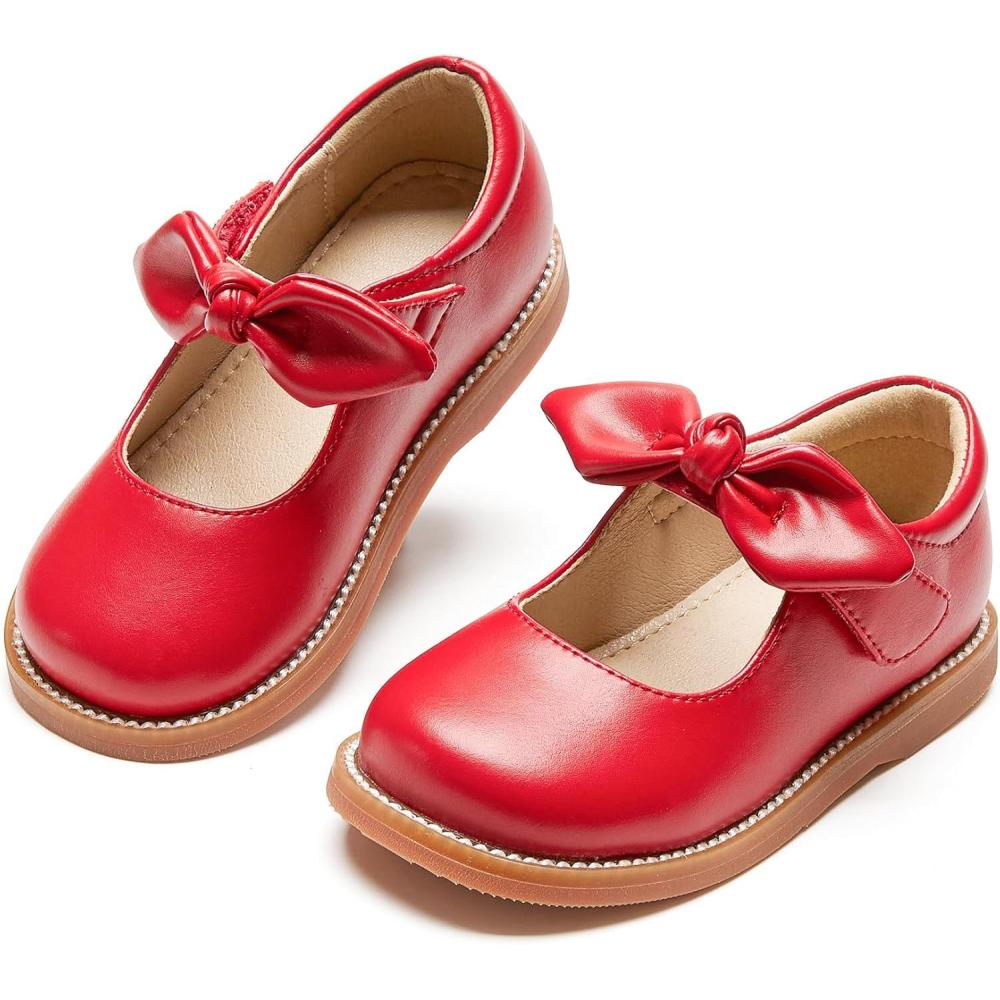 imageKolan Todder Little Girls Oxford Shoes Mary Jane TStrap School Uniform Party Dress Flat ShoesKe05red