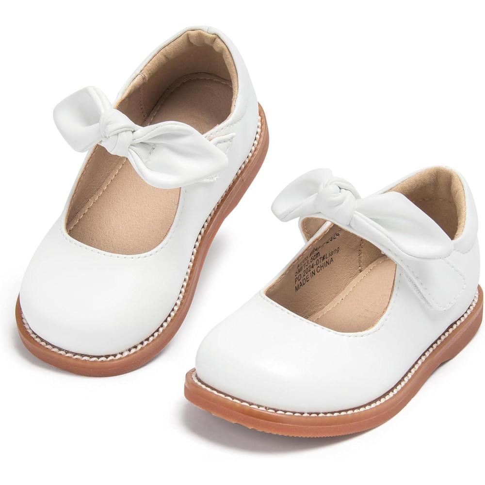 imageKolan Todder Little Girls Oxford Shoes Mary Jane TStrap School Uniform Party Dress Flat ShoesKe05white