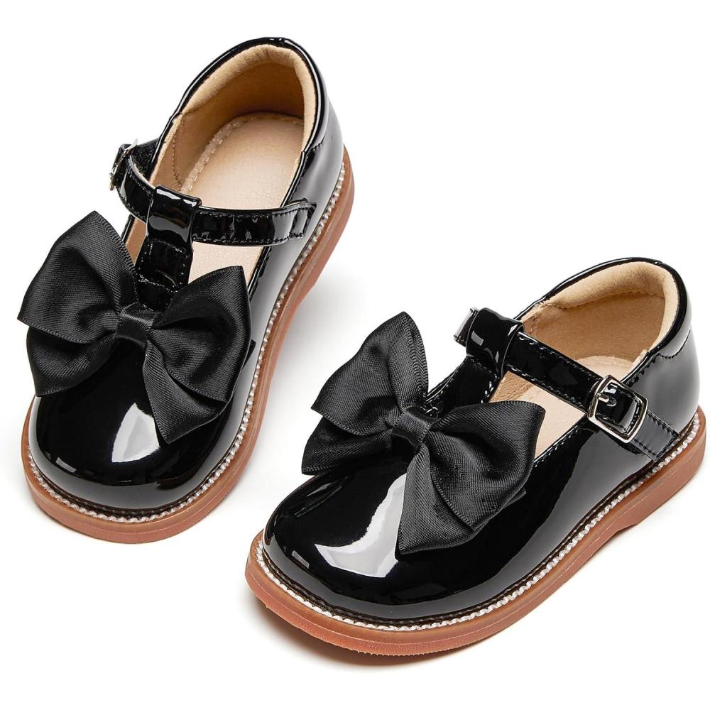 imageKolan Todder Little Girls Oxford Shoes Mary Jane TStrap School Uniform Party Dress Flat ShoesKe08black