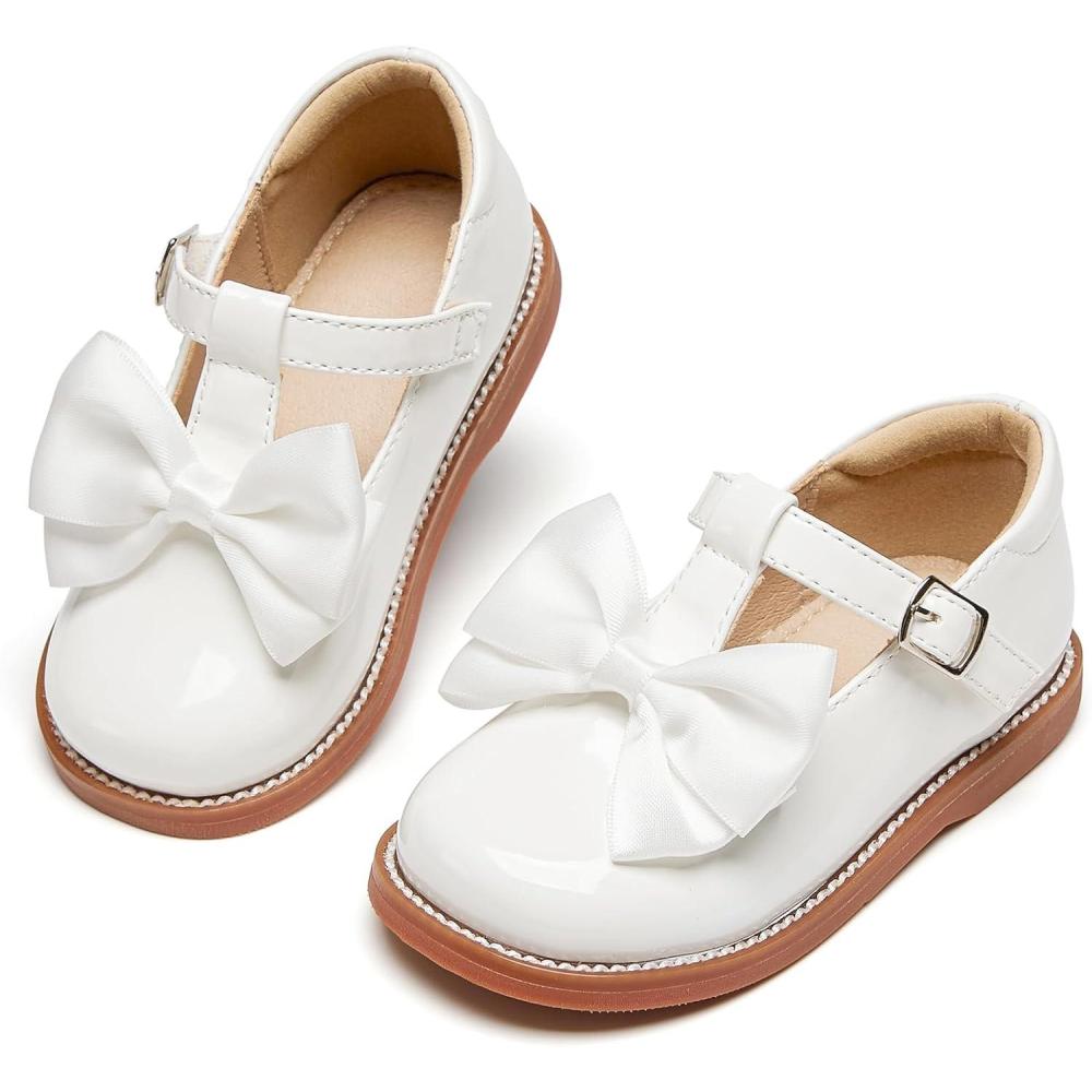 imageKolan Todder Little Girls Oxford Shoes Mary Jane TStrap School Uniform Party Dress Flat ShoesKe08white